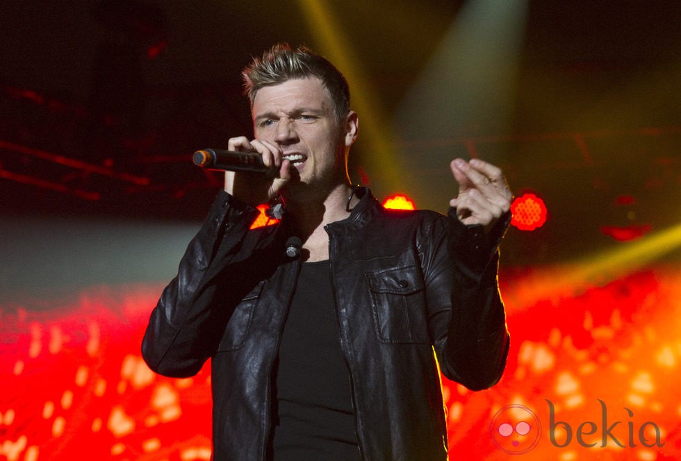 Nick Carter durante el concierto de los Backstreet Boys en el Palacio Vistalegre de Madrid