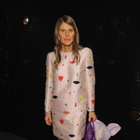 Anna Dello Russo en el desfile de Philipp Plein en la Milán Fashion Week 2014