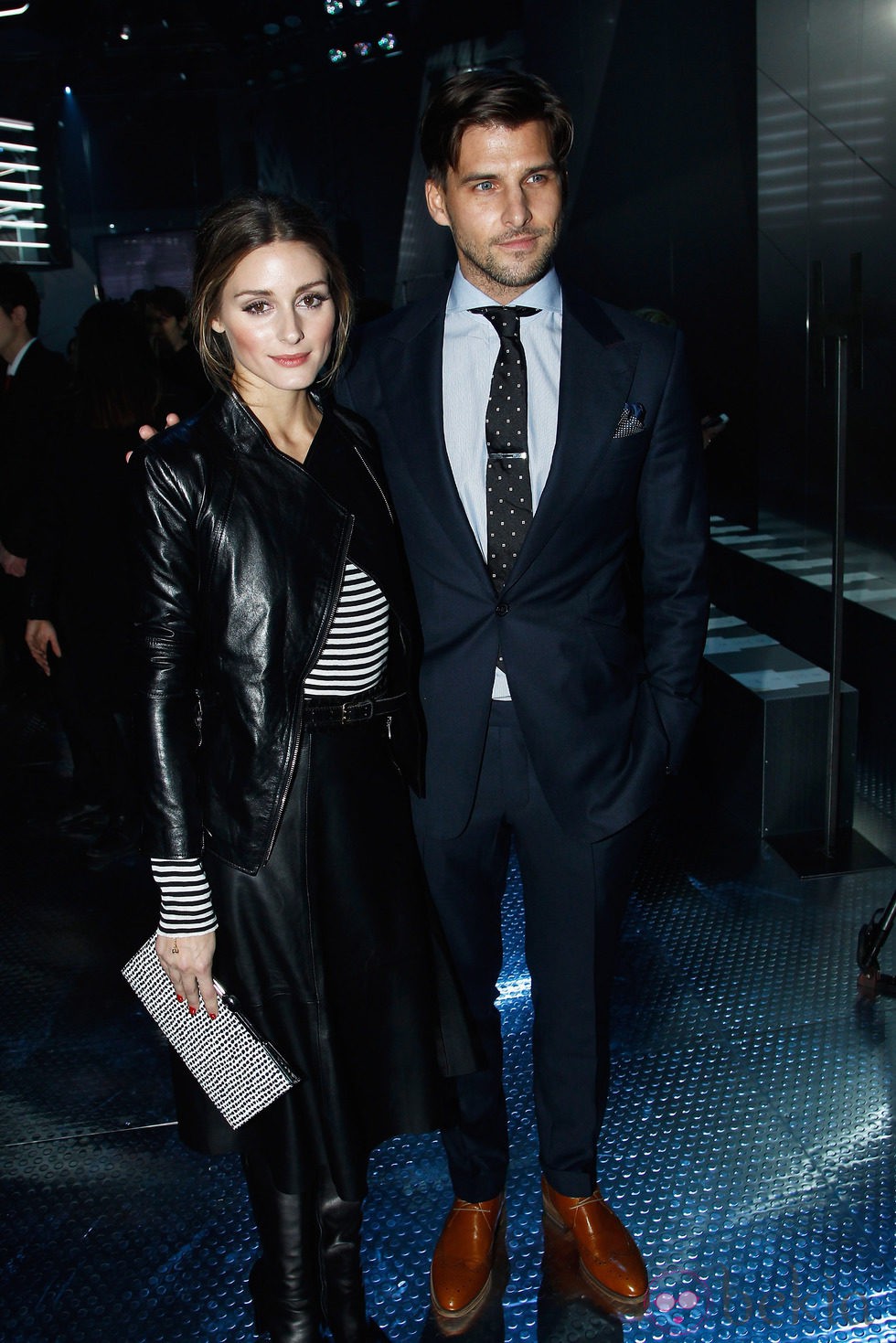 Olivia Palermo y Johannes Huebl en el desfile de H&M en la Semana de la Moda de París 2014