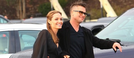 Brad Pitt y Angelina Jolie en su llegada a los Spirit Awards 2014