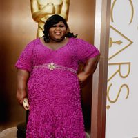 Gabourey Sidibe en la alfombra roja de los Oscar 2014