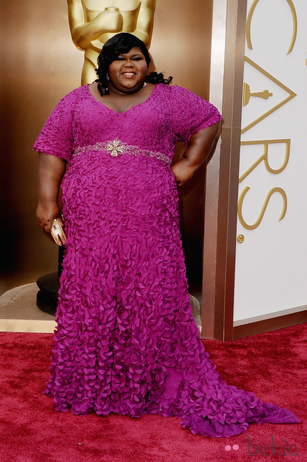 Gabourey Sidibe en la alfombra roja de los Oscar 2014