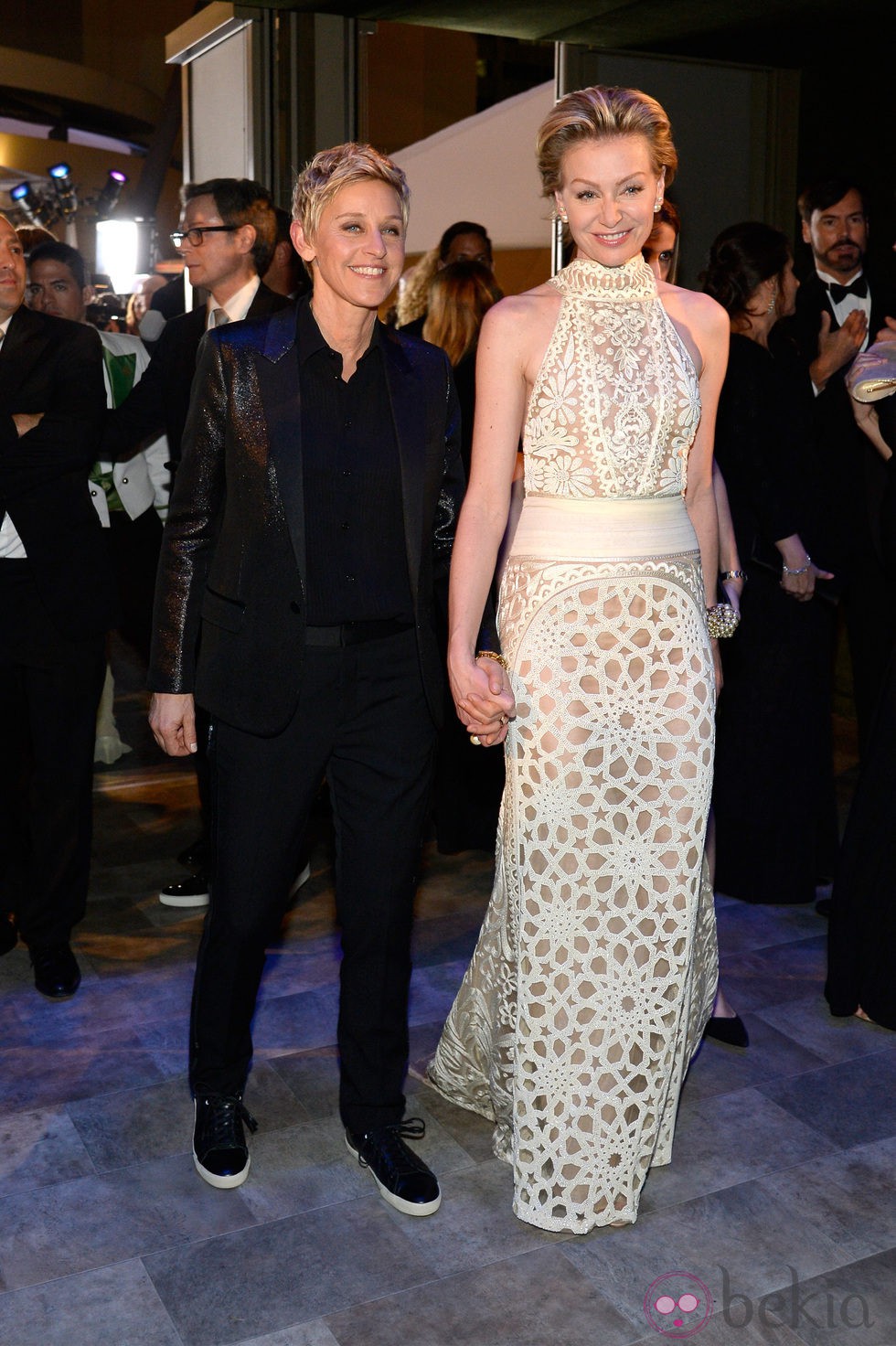 Ellen DeGeneres y Portia de Rossi en la fiesta Governors Ball tras los Oscar 2014