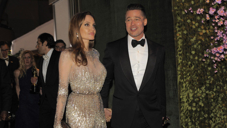 Angelina Jolie y Brad Pitt en la fiesta Governors Ball tras los Oscar 2014