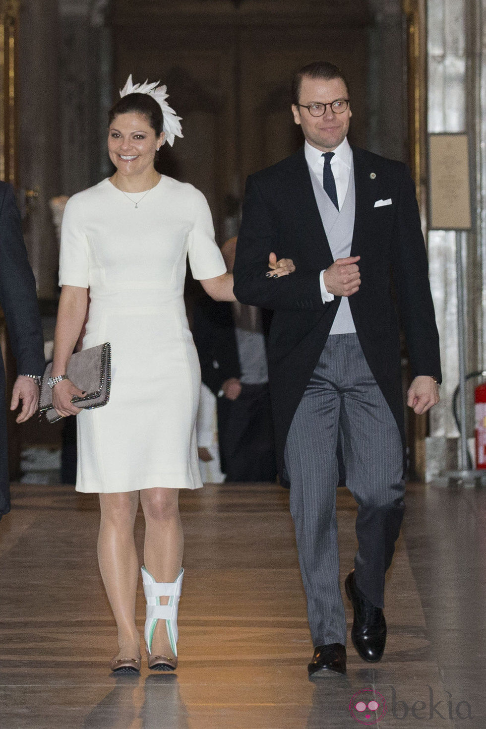 Victoria y Daniel de Suecia en el Te Deum por el nacimiento de la Princesa Leonor