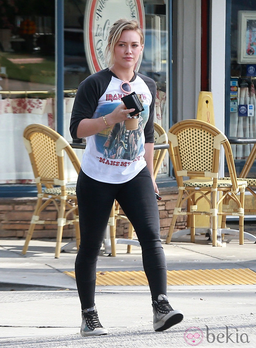 Hilary Duff a la salida de un gimnasio de Beverly Hills