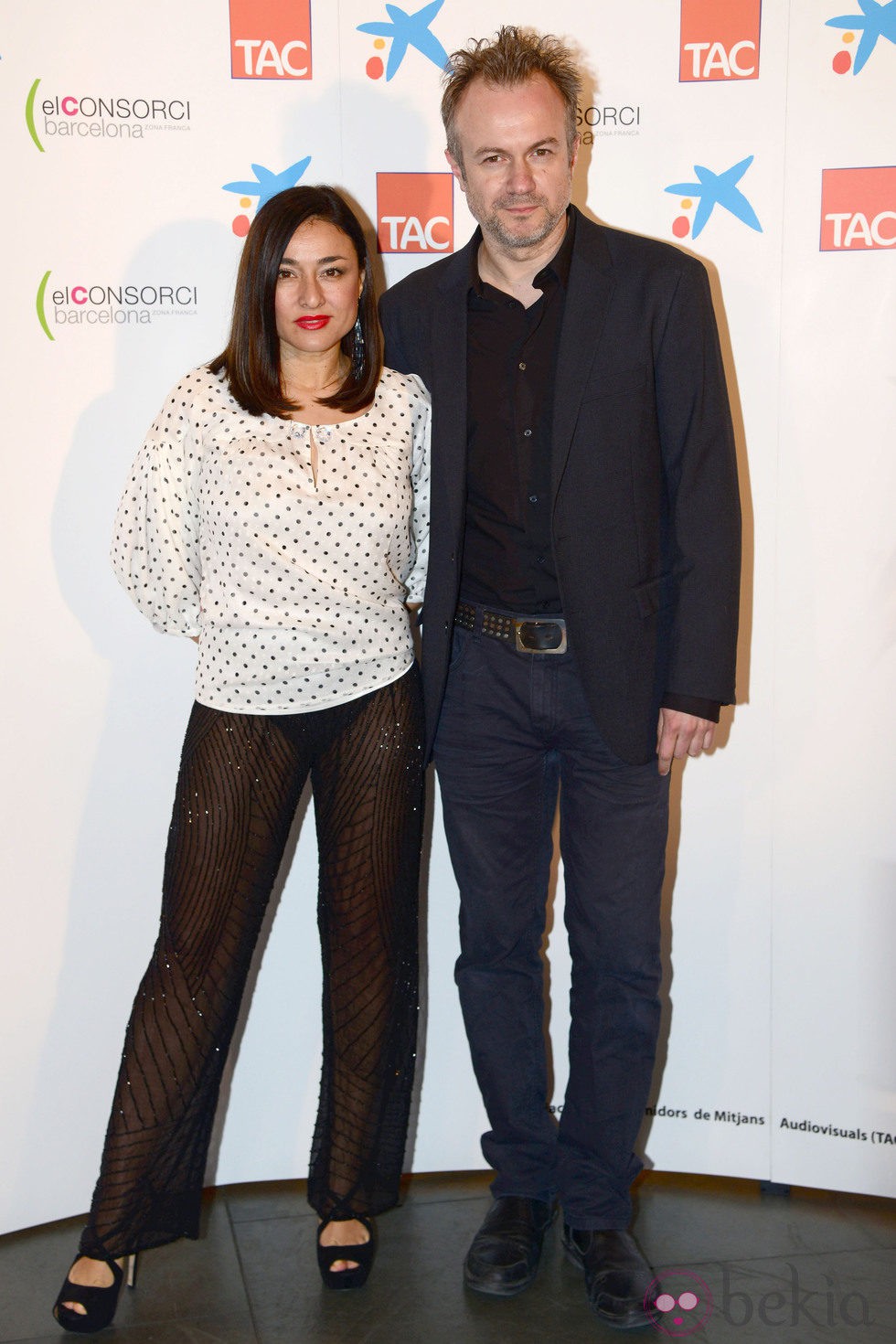 Tristán Ulloa y Carolina Román en la entrega de los Premios Zapping 2014