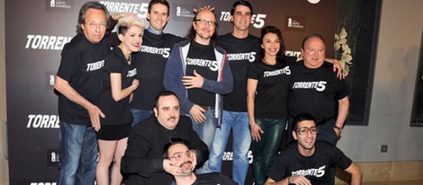 El equipo de 'Torrente 5' en la presentación del fin del rodaje