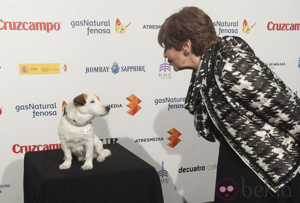 Concha Velasco con Pancho en la presentación del Festival de Málaga 2014