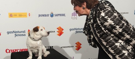 Concha Velasco con Pancho en la presentación del Festival de Málaga 2014