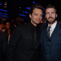 Sebastian Stan y Chris Evans en el estreno de 'Capitán América: El Soldado de Invierno'