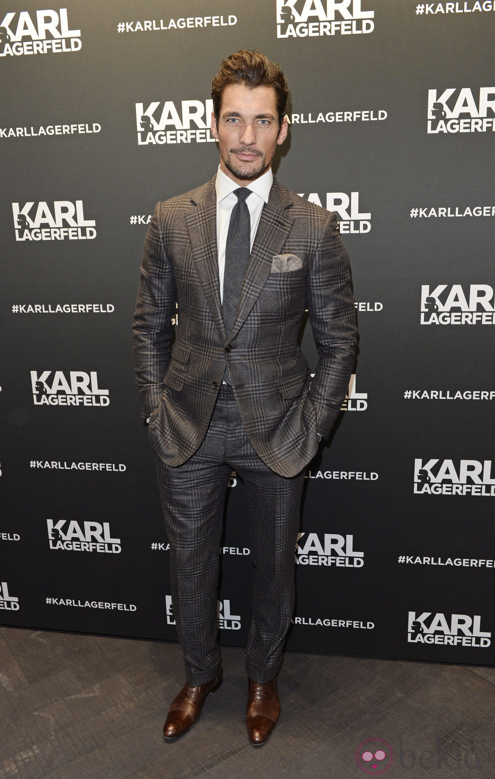 David Gandy en la inauguración de la tienda Karl Lagerfeld en Londres