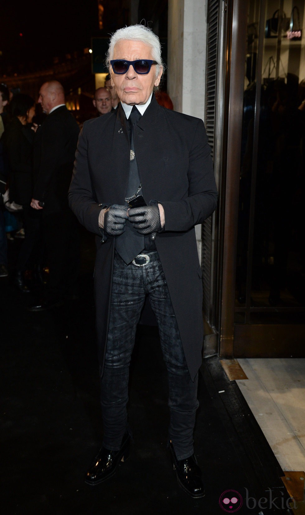 Karl Lagerfeld en la inauguración de su tienda en Londres