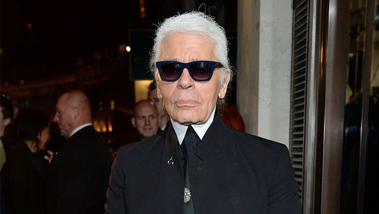 Karl Lagerfeld en la inauguración de su tienda en Londres