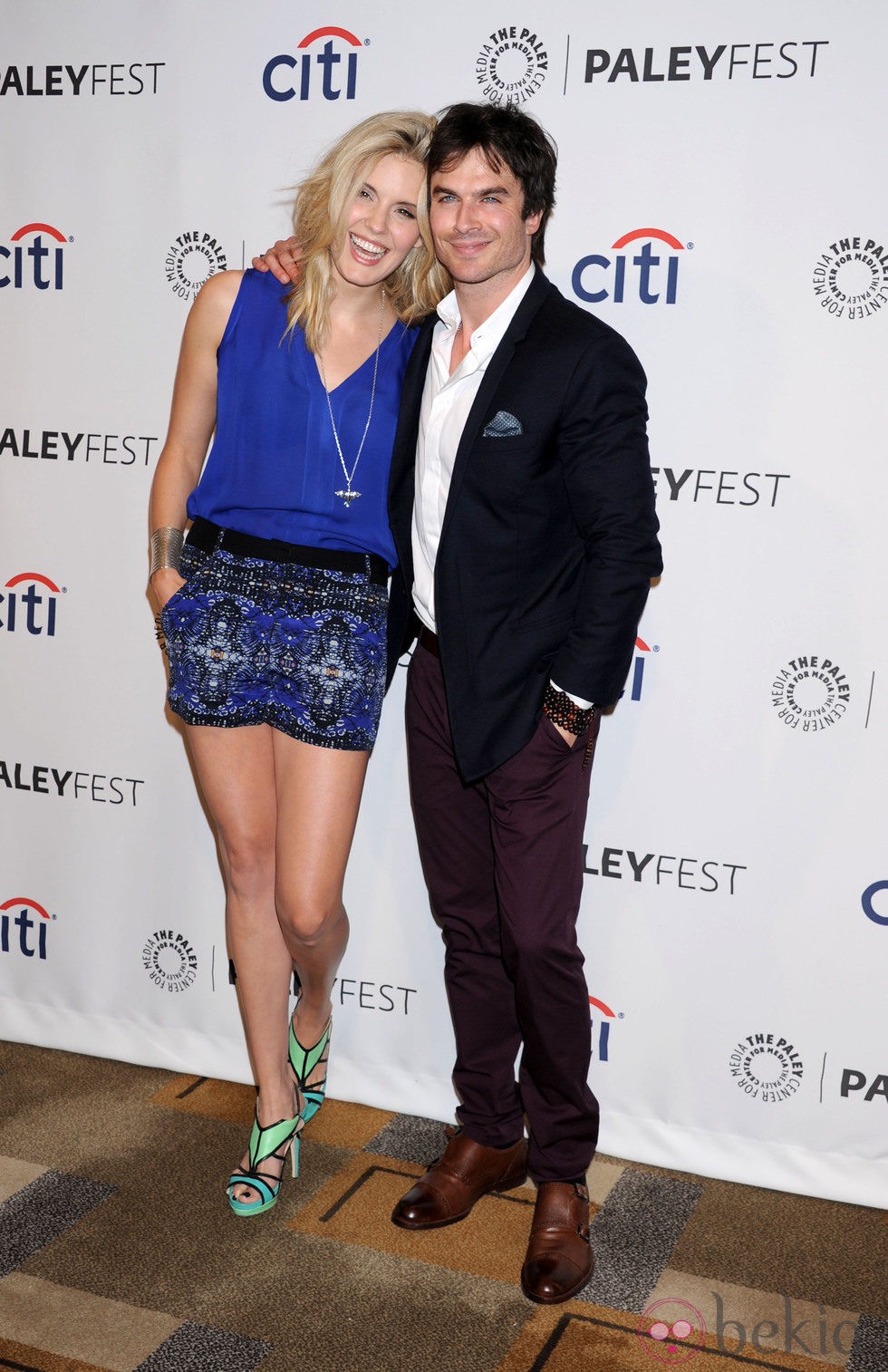 Ian Somerhalder y Maggie Grace en una fiesta de 'Perdidos' en la PaleyFest 2014