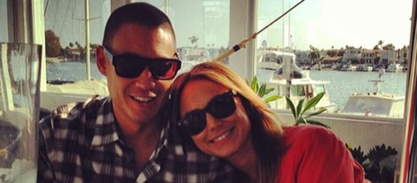 Jared Pobre celebrando su cumpleaños con Stacy Keibler