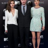 Emma Watson, Darren Aronofsky y Jennifer Connelly en el estreno de 'Noé' en Madrid