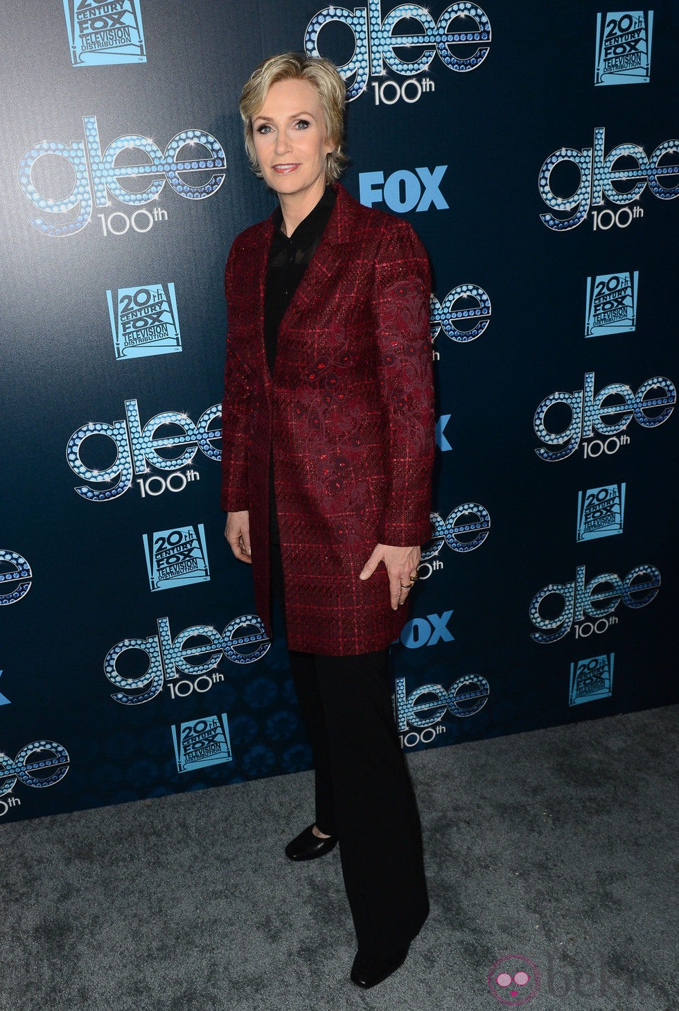 Jane Lynch en la fiesta del episodio 100 de 'Glee'