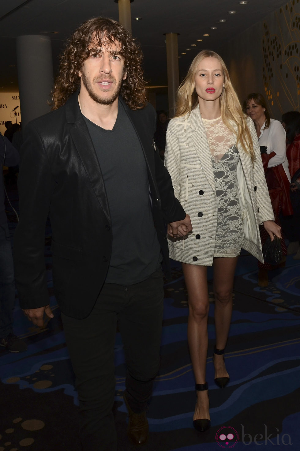 Carles Puyol y Vanesa Lorenzo en la presentación del disco de Shakira