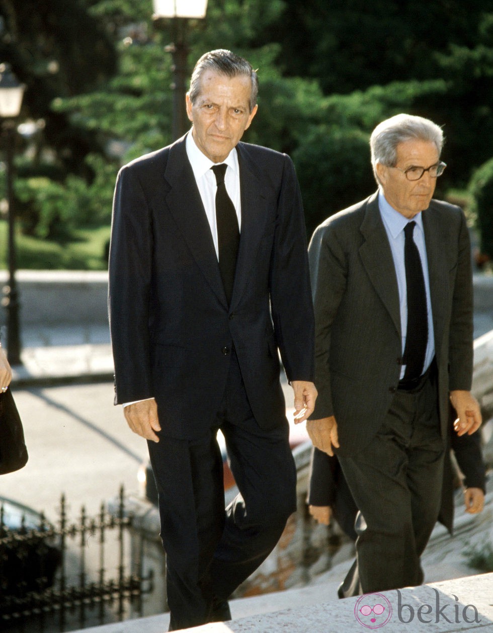 Adolfo Suárez en el funeral de su mujer Amparo Illana