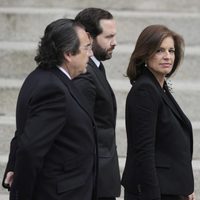 Ana Botella en la capilla ardiente de Adolfo Suárez