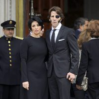 Juan José Padilla y su mujer Lidia Cabello en la capilla ardiente de Adolfo Suárez