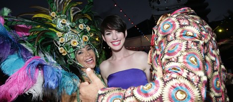 Anne Hathaway en la presentación de 'Rio 2'