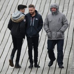 Zayn Malik y Liam Payne en el rodaje de su nuevo videoclip