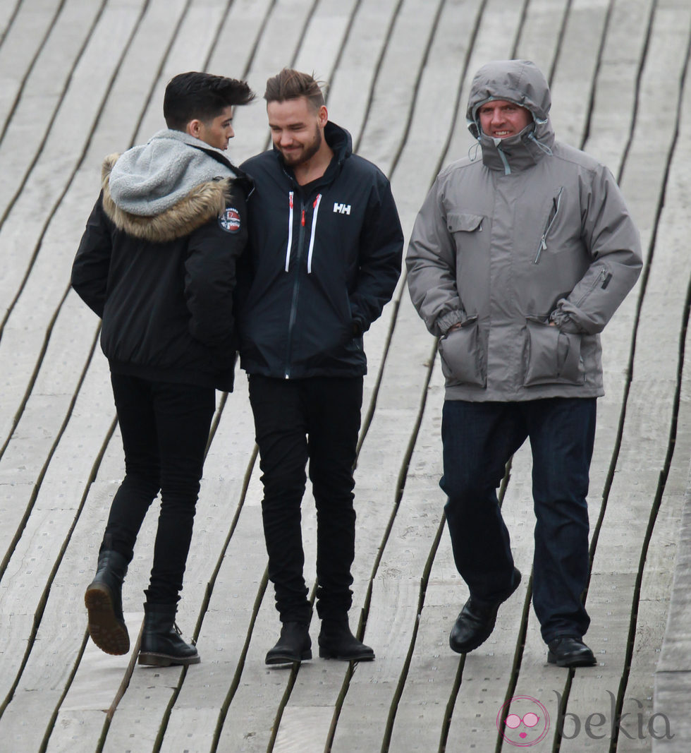 Zayn Malik y Liam Payne en el rodaje de su nuevo videoclip