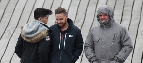 Zayn Malik y Liam Payne en el rodaje de su nuevo videoclip