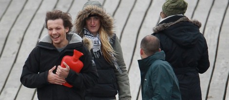 Louis Tonlinson durante el rodaje del nuevo video de One Direction