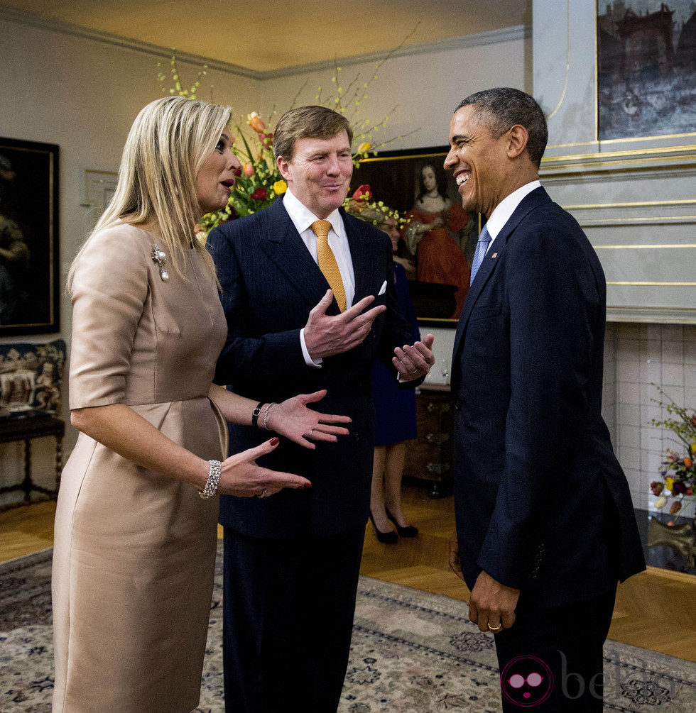 Los Reyes de Holanda con Barack Obama en La Haya