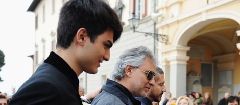 Andrea Bocelli llega al Santuario en el que se ha celebrado su boda