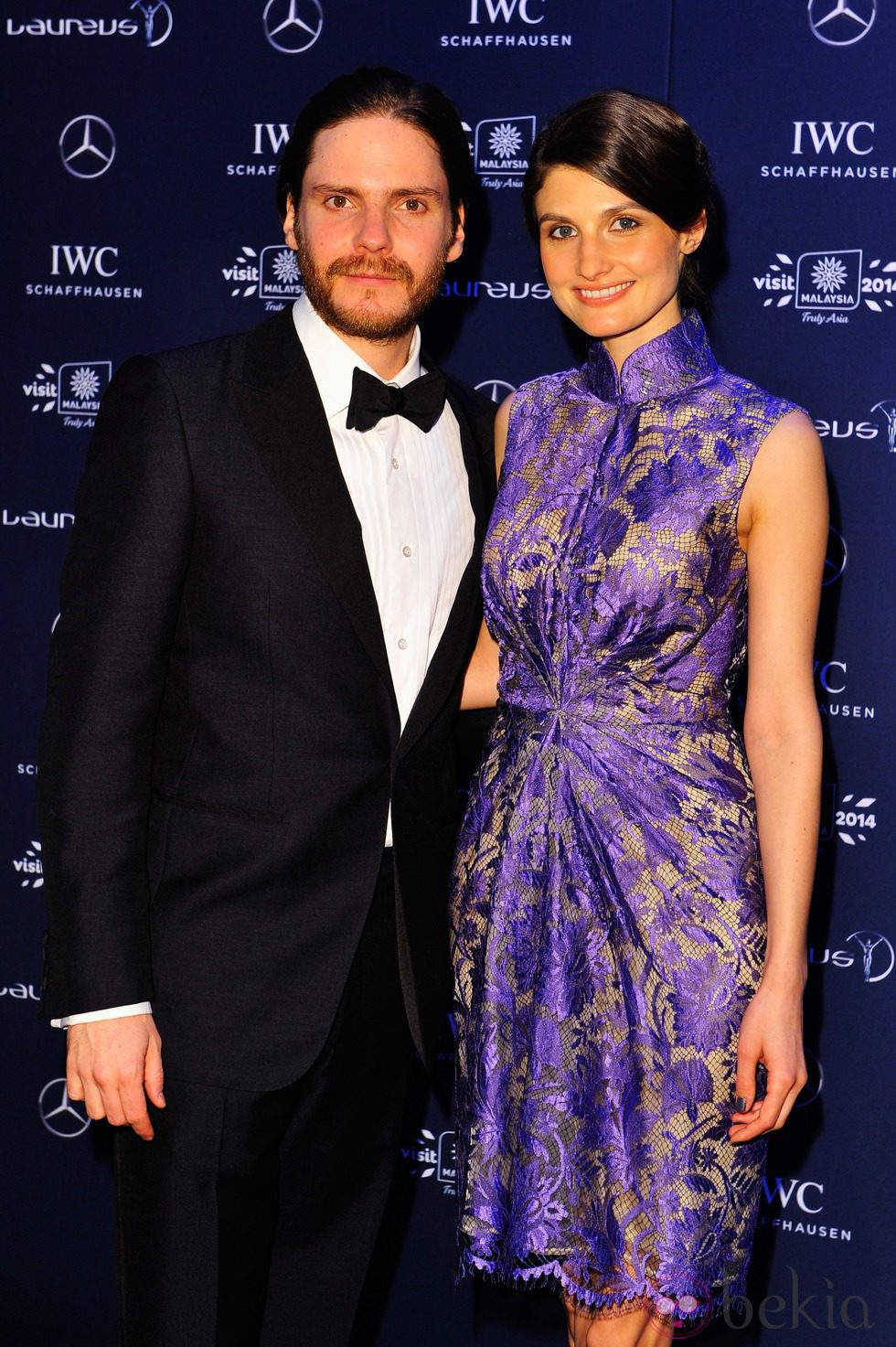 Daniel Brühl y Felicitas Rombold en los Premios Laureus 2014