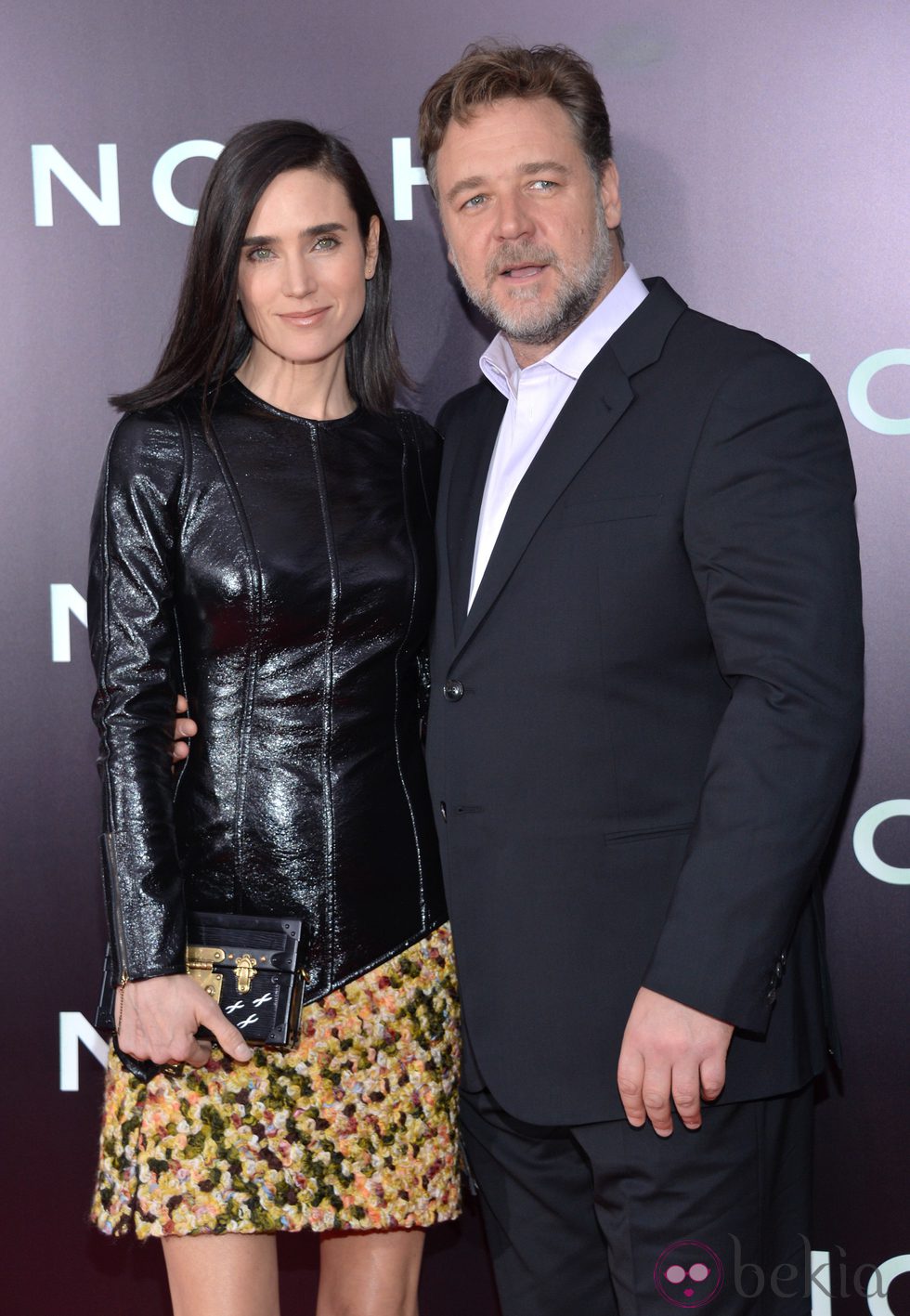 Jennifer Connelly y Russell Crowe en el estreno de 'Noé' en Nueva York