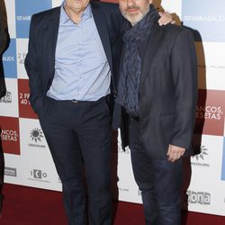 Carlos Iglesias y Javier Gutiérrez en el estreno de '2 francos, 40 pesetas'