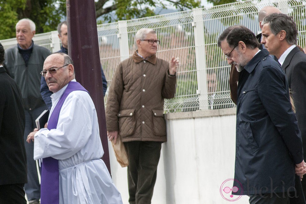 Mariano Rajoy en el funeral de su hermano Luis