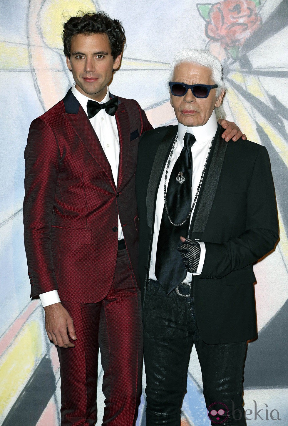 Mika y Karl Lagerfeld en el Baile de la Rosa de Mónaco 2014