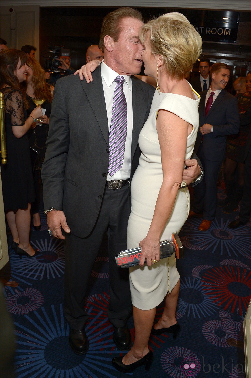 Arnold Schwarzenegger y Emma Thompson en los Premios Empire 2014