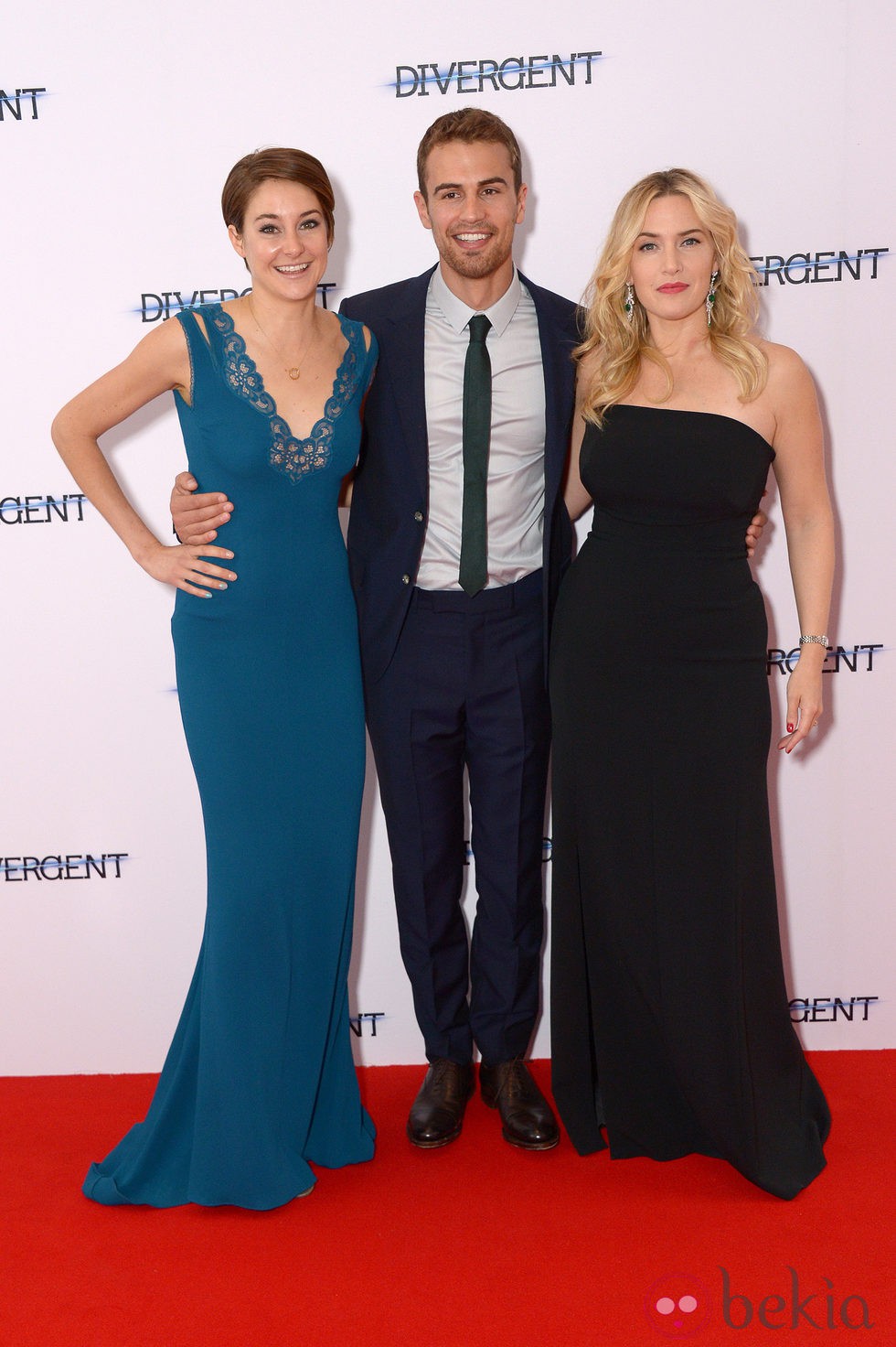 Shailene Woodley, Theo James y Kate Winslet en la premiere de 'Divergente' en Londres