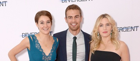 Shailene Woodley, Theo James y Kate Winslet en la premiere de 'Divergente' en Londres