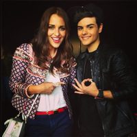 Paula Echevarría con Abraham Mateo en su concierto en el Teatro Circo Price de Madrid