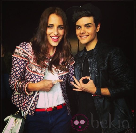 Paula Echevarría con Abraham Mateo en su concierto en el Teatro Circo Price de Madrid