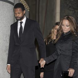 Sonsoles Suárez y su marido Paulo Wilson en el funeral de Estado de Adolfo Suárez