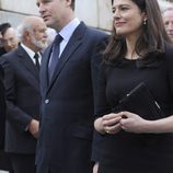 Nick Clegg con su mujer Miriam González en el funeral de Estado de Adolfo Suárez