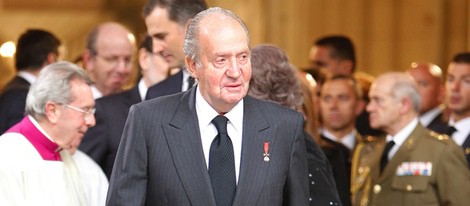 El Rey Juan Carlos en el funeral de Estado de Adolfo Suárez