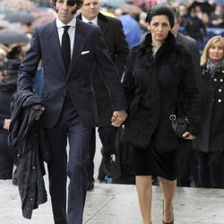 Juan José Padilla y Lidia Cabello en el funeral de Estado de Adolfo Suárez