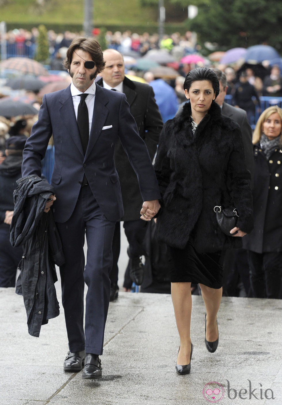 Juan José Padilla y Lidia Cabello en el funeral de Estado de Adolfo Suárez