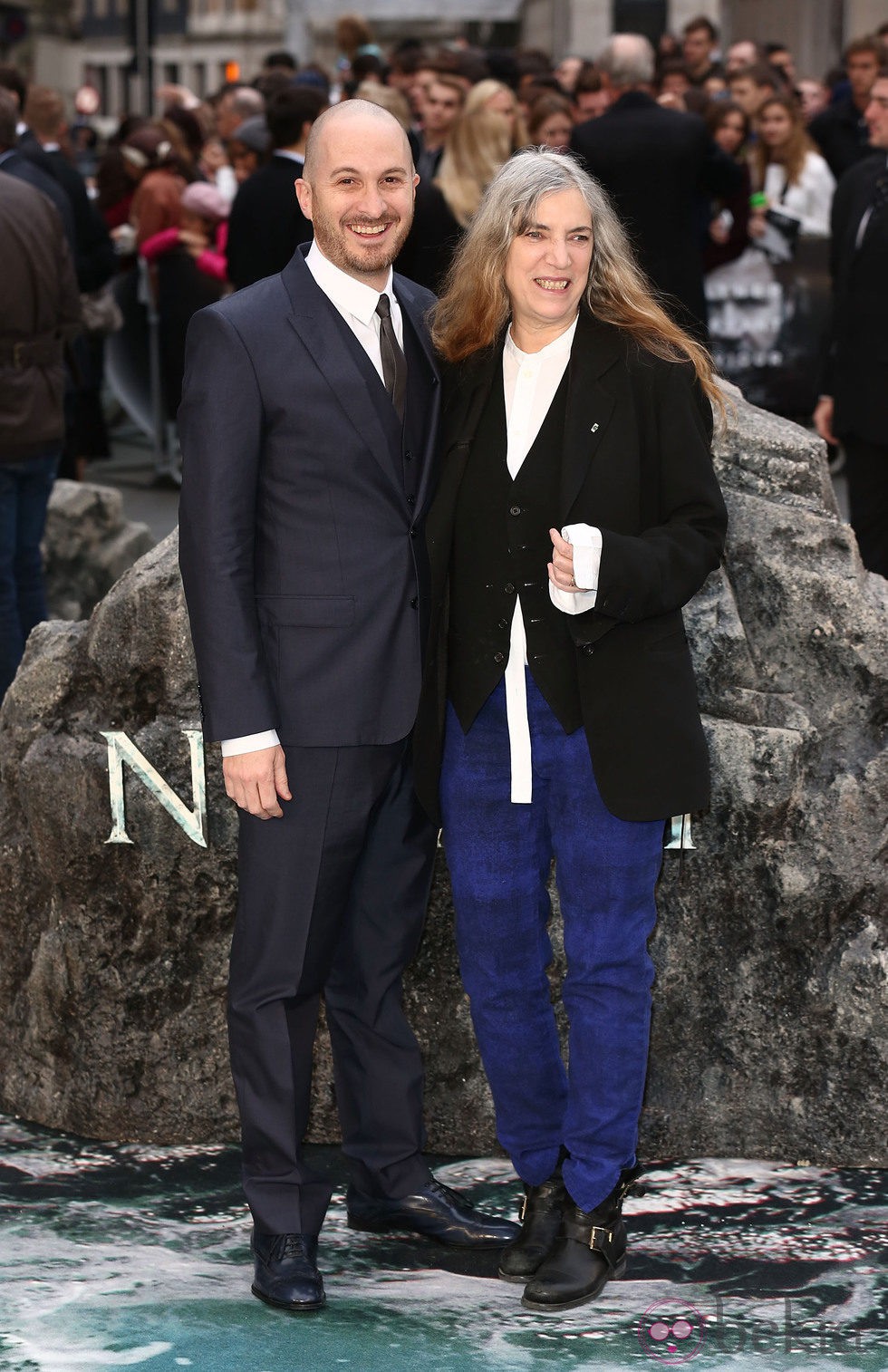 Darren Aronofsky y Patti Smith en el estreno de 'Noé' en Londres