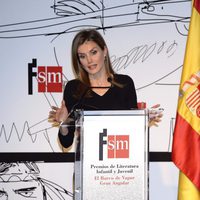 La Princesa Letizia da un discurso en la entrega del Premio 'El Barco de Vapor'